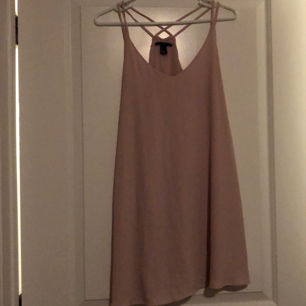 Pale pink strappy mini dress!